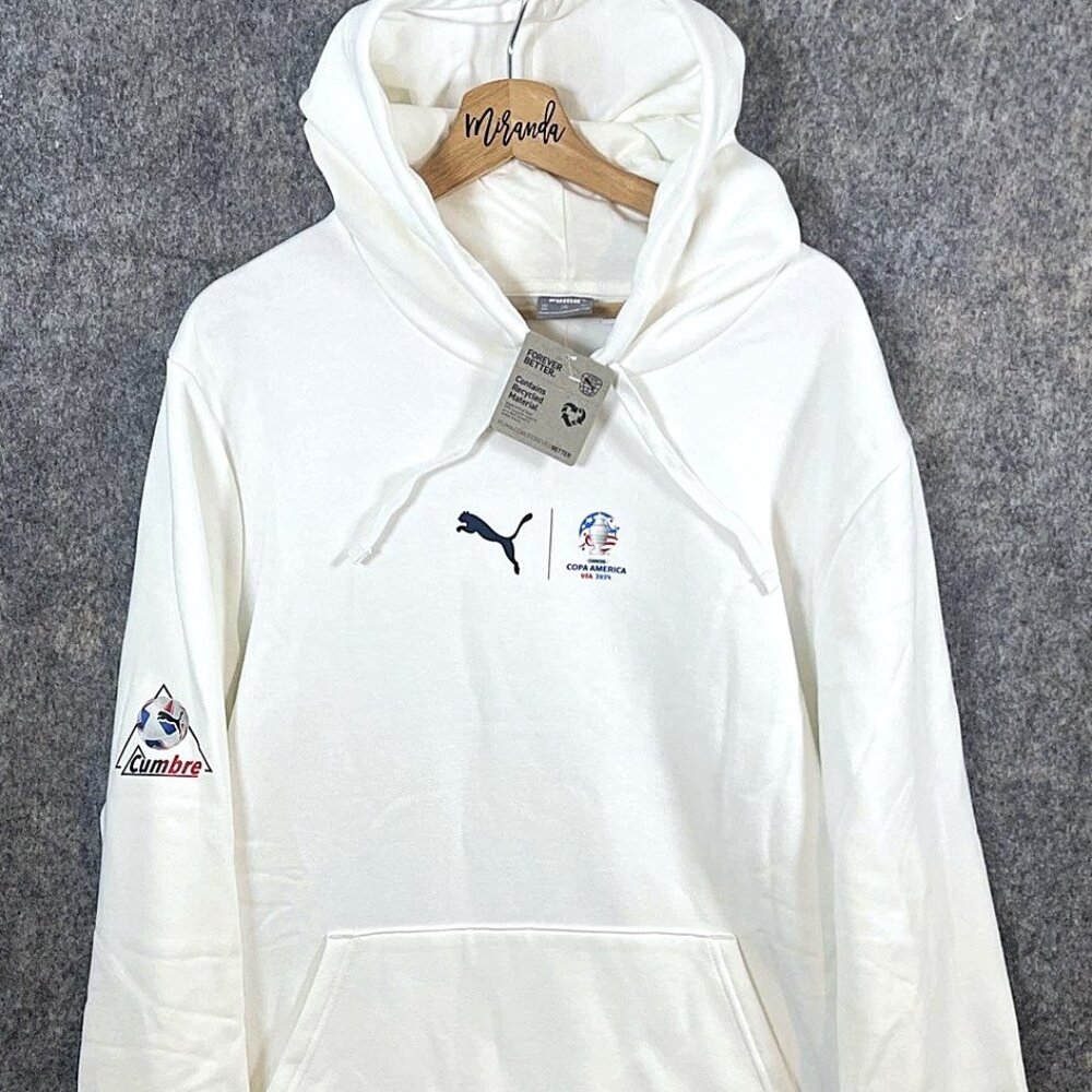 Nwt Men's MEDIUM Puma Cumbre Conmebol Copa America 2024 Hoodie 763957 01 USA M